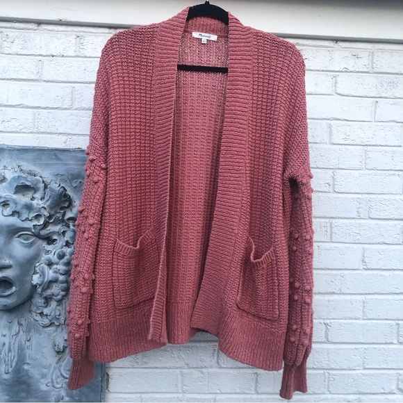 Madewell Bobble Cardigan Sweater Open Front Pockets Oversized Size xxs - Picture 2 of 12